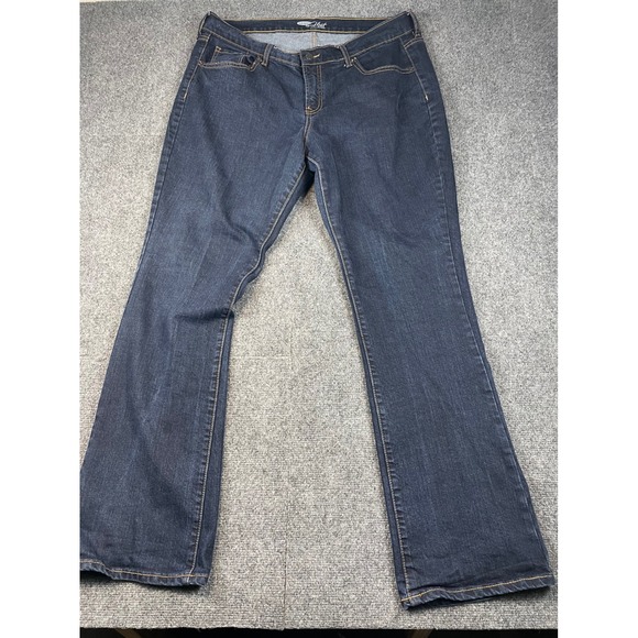 Old Navy The Flirt Bootcut Jeans Dark Wash Denim Size 16 Regular - Picture 1 of 6